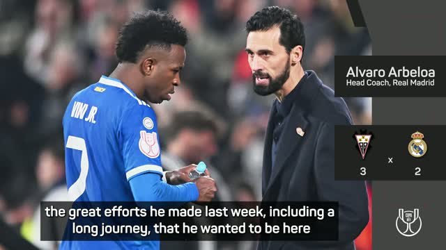 Arbeloa praises Vinicius despite Real Madrid's Copa del Rey loss