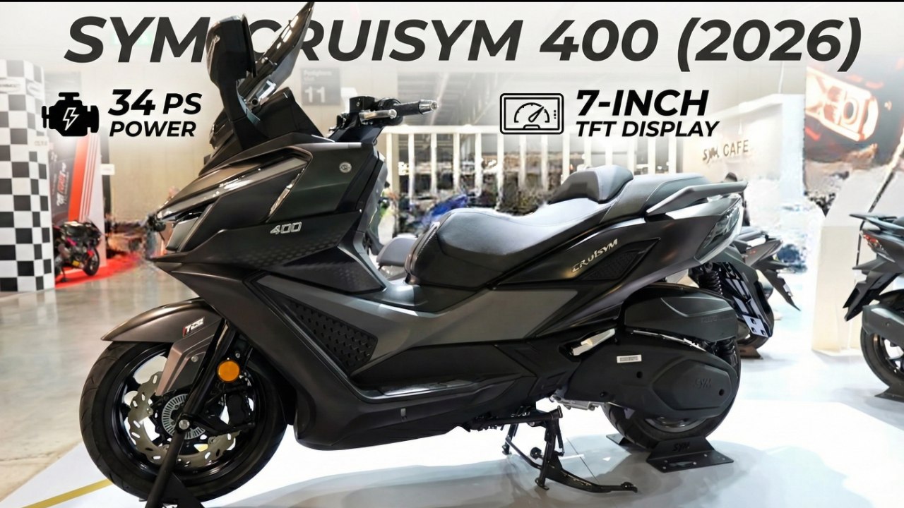 2026 SYM Cruisym 400 bringt 37 Nm & modernes TFT-Display