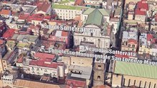 3D Aerial View Naples Italy