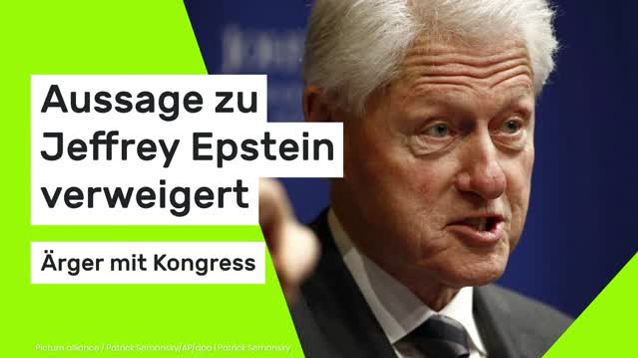 Bill Clinton und Hillary Clinton: Aussage zu Jeffrey Epstein verweigert – Ärger mit Kongress