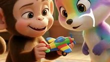 Manny & Rainbowfox Take Flight ✈️🐵🌈