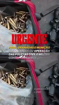 Vídeo mostra arsenal localizado com membros de facção criminosa vinculada ao Comando Vermelho