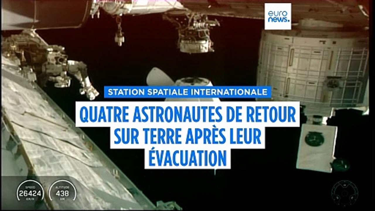 Quatre astronautes de retour sur Terre après leur évacuation médicale de l'ISS