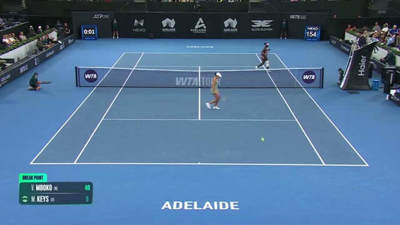 Adelaïde - Mboko s'impose face à Keys