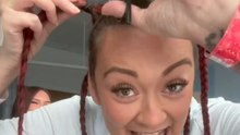 Girl shaves her head to donate her hair to a trust before she undergoes a craniotomy