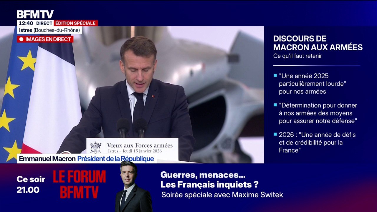Emmanuel Macron: "Des moyens supplémentaires seront alloués pour garantir notre souveraineté"