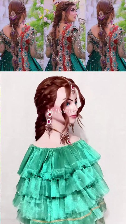 front hairstyle|ladies hair style for wedding|bridal hairstyle|party hairstyle|easy hairstyles  Your Queries. bridal hairstyle open hair, kashees hairstyle, messy braid hairstyle, wedding hairstyles open hair, braid hairstyle for wedding,3 BRIDAL HAIRSTYL