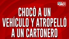 Circulaba a toda velocidad, atropelló a un cartonero y lo dejó peleando por su vida