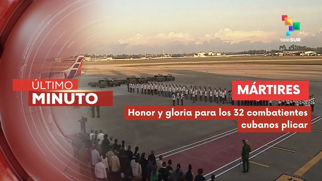 Cuba rindió honores a los 32 combatientes cubanos asesinados por EE.UU.