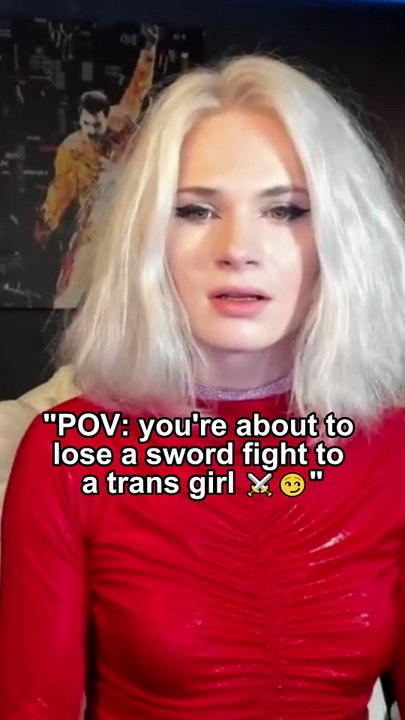 POV: you're about to lose a sword fight to a trans girl ⚔️😏