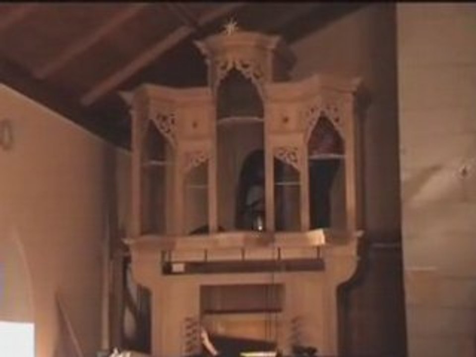 Arrivée des nouvelles orgues, Abbaye de Montheron