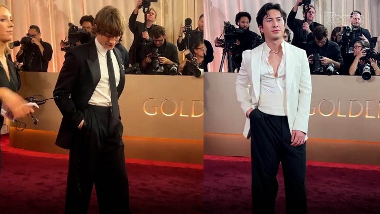 Heated Rivalry Stars Hudson Williams and Connor Storrie Set the Red Carpet on Fire in 2026 Golden Globes Debut