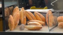 Mouse wanders all over bakery items like it totally forgot its own path