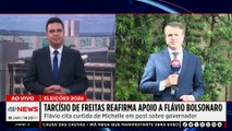 Tarcísio de Freitas reafirma apoio a Flávio Bolsonaro na corrida à Presidência | TEMPO REAL