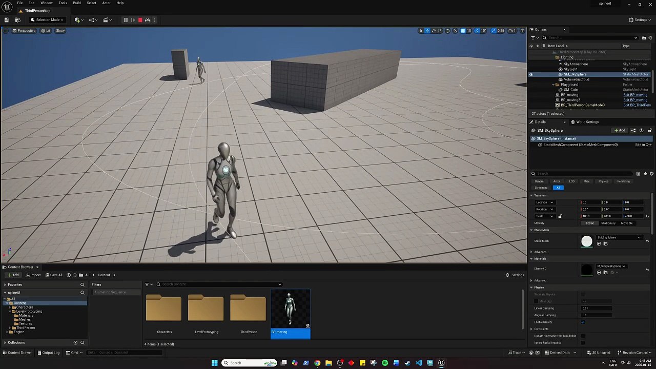 Spline movement AI unreal engine