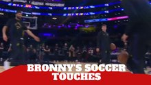 Bronny James shows off soccer style touches influenced by Luka Doncic during Lakers warmup