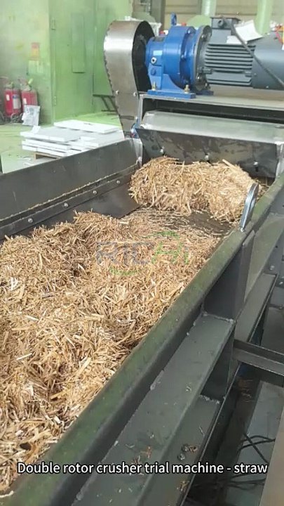 Double Rotor Hammer Mill Trial Run for Straw | High Efficiency Straw Crushing Test