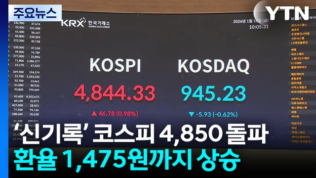 ’신기록 행진’ 코스피 4,850도 돌파...환율 1,475원까지 상승 / YTN