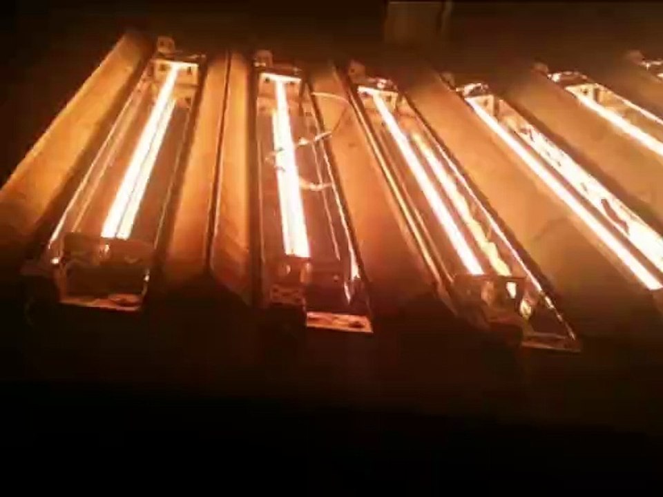 Type B Golden Twin Tube Heating Lamps IR Emitters 300mm 230v 1200w