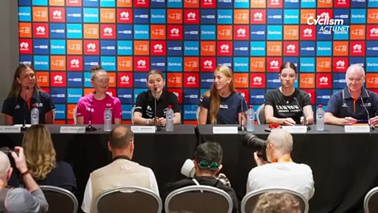 Cyclisme - Santos Tour Down Under 2026 - Conférence de presse d'avant-course féminine Down Under, avant la première étape samedi à Willunga.