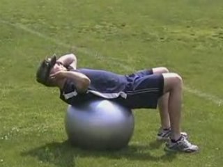 Ball crunches
