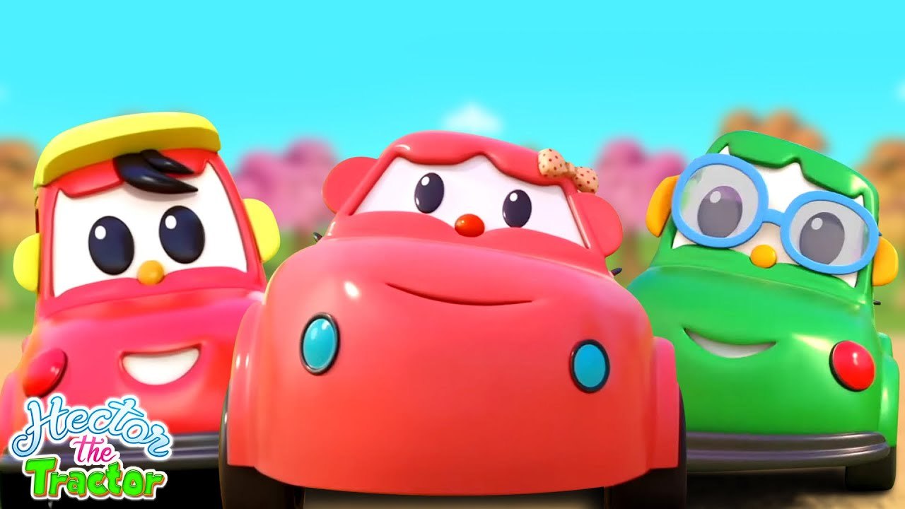 Five Little Cars | Cartoon Videos for Kids | Nursery Rhymes & Baby Songs