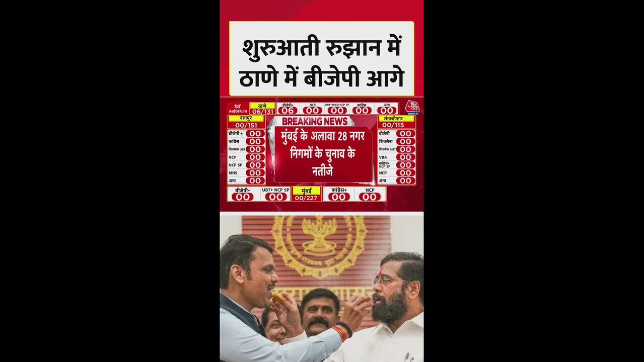 ठाणे के शुरुआती रुझानों में बीजेपी को बढ़त