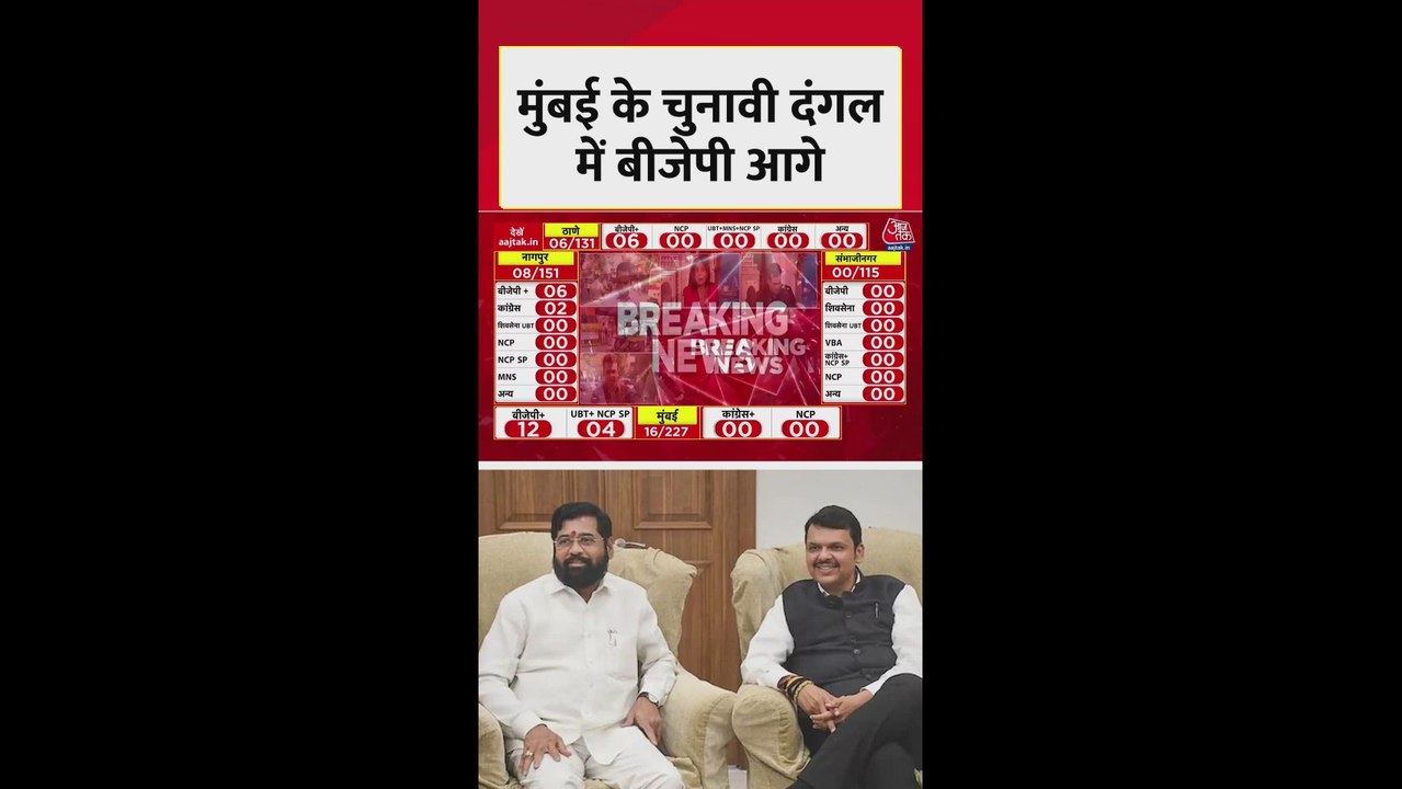 बीएमसी के रूझानों में BJP को कितनी सीटों पर बढ़त?