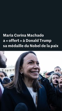 Maria Corina Machado a « offert » à Donald Trump sa médaille du Nobel de la paix