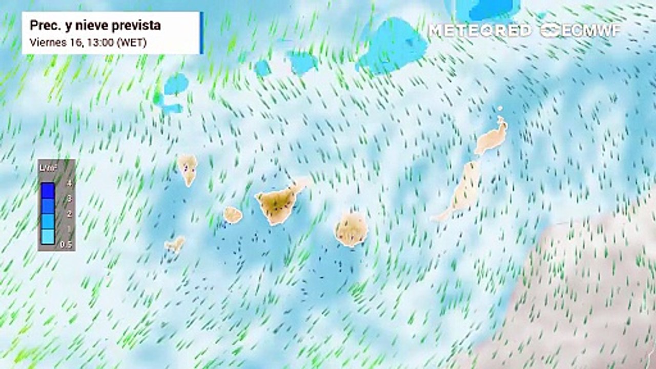 La lluvia llegará a Canarias esta misma tarde