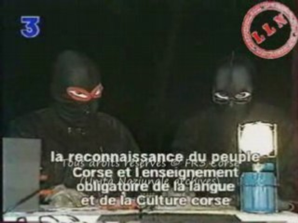 FR3 Corse : FLNC Habituel 1996