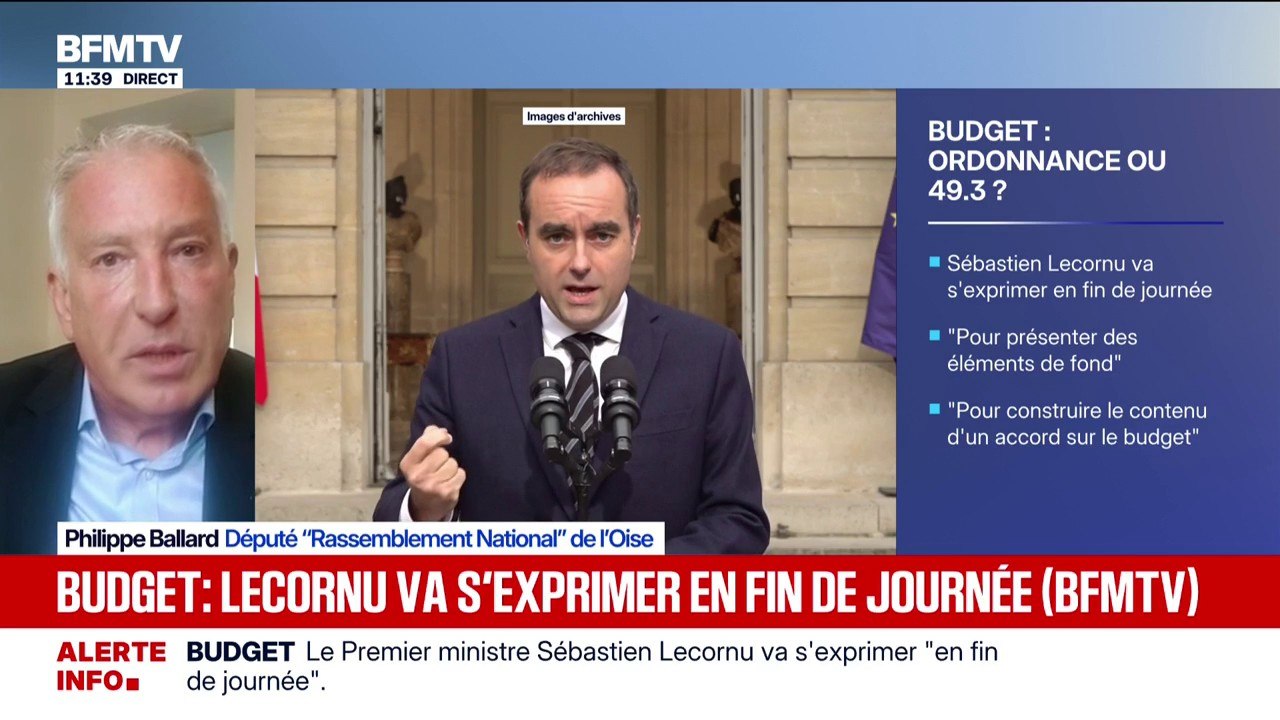 Budget: "Nous souhaitons censurer ce gouvernement et une dissolution dans la foulée", déclare Philippe Ballard, député RN