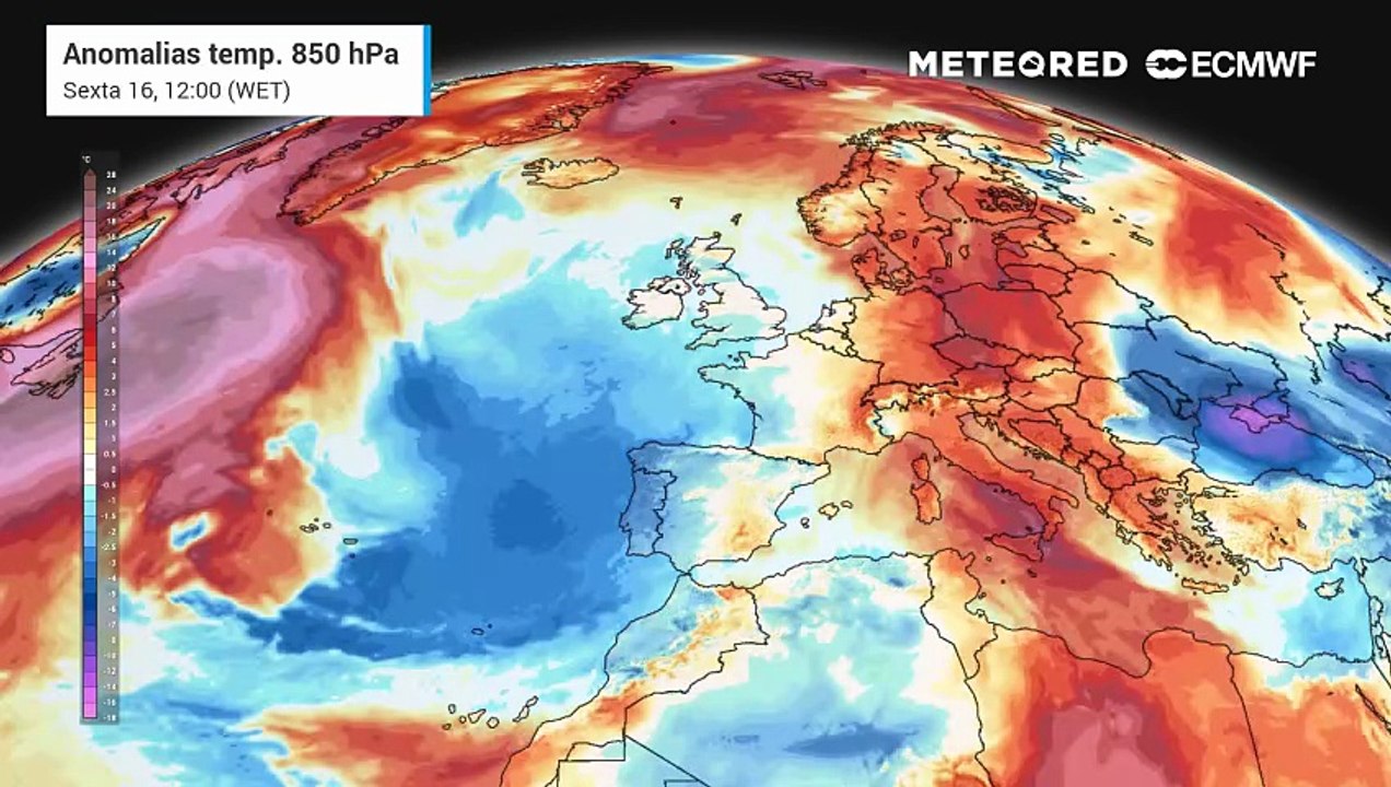 Com a descida das temperaturas, as anomalias térmicas encontram-se abaixo da média