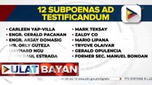 12 indibidwal, pinadalhan ng subpoena ng Senate Blue Ribbon Committee para sa pagdinig sa Lunes | ulat ni Louisa Erispe