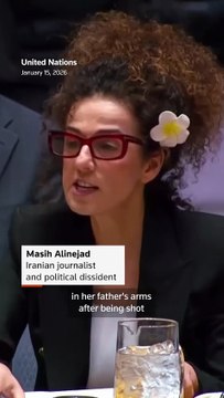 Watch: Iranian journalist breaks down as she reads names of killed in Iran protests at UN