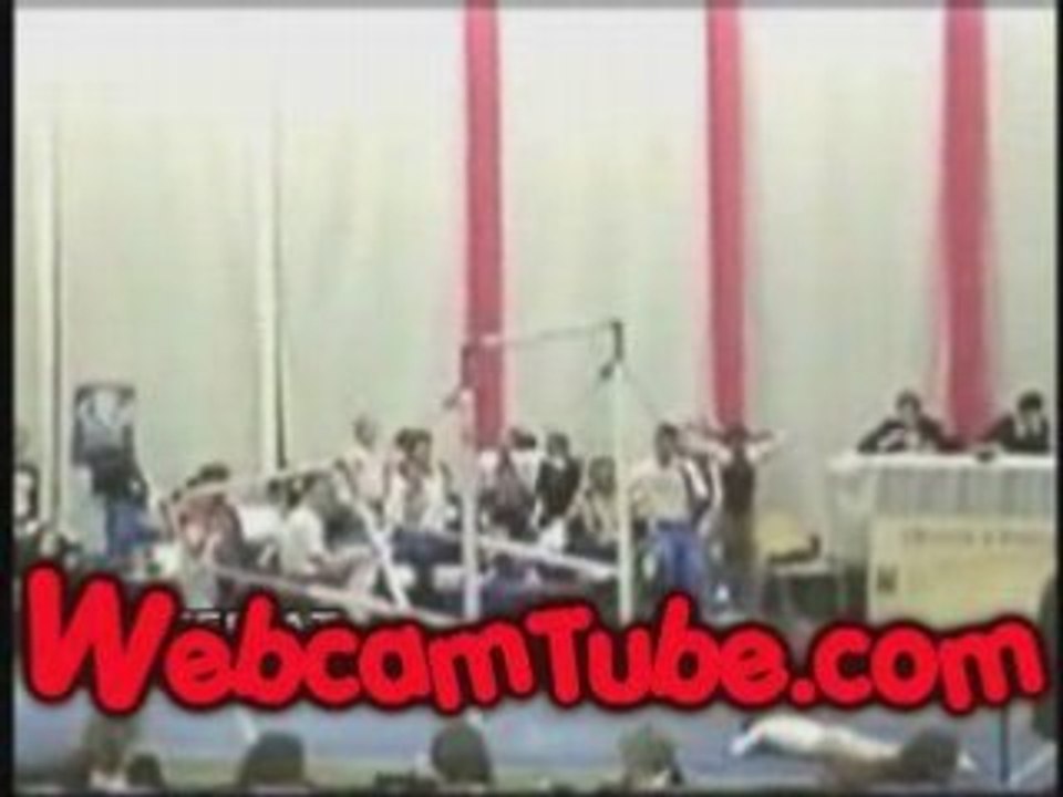 Gymnast has a Brutal Landing After a Routine