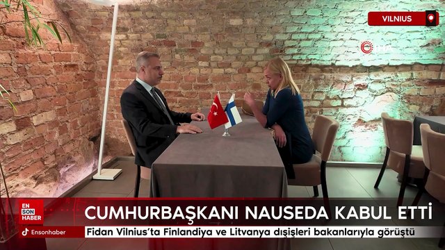 Fidan, Finlandiya ve Litvanya dışişleri bakanlarıyla görüştü, Cumhurbaşkanı Nauseda kabul etti