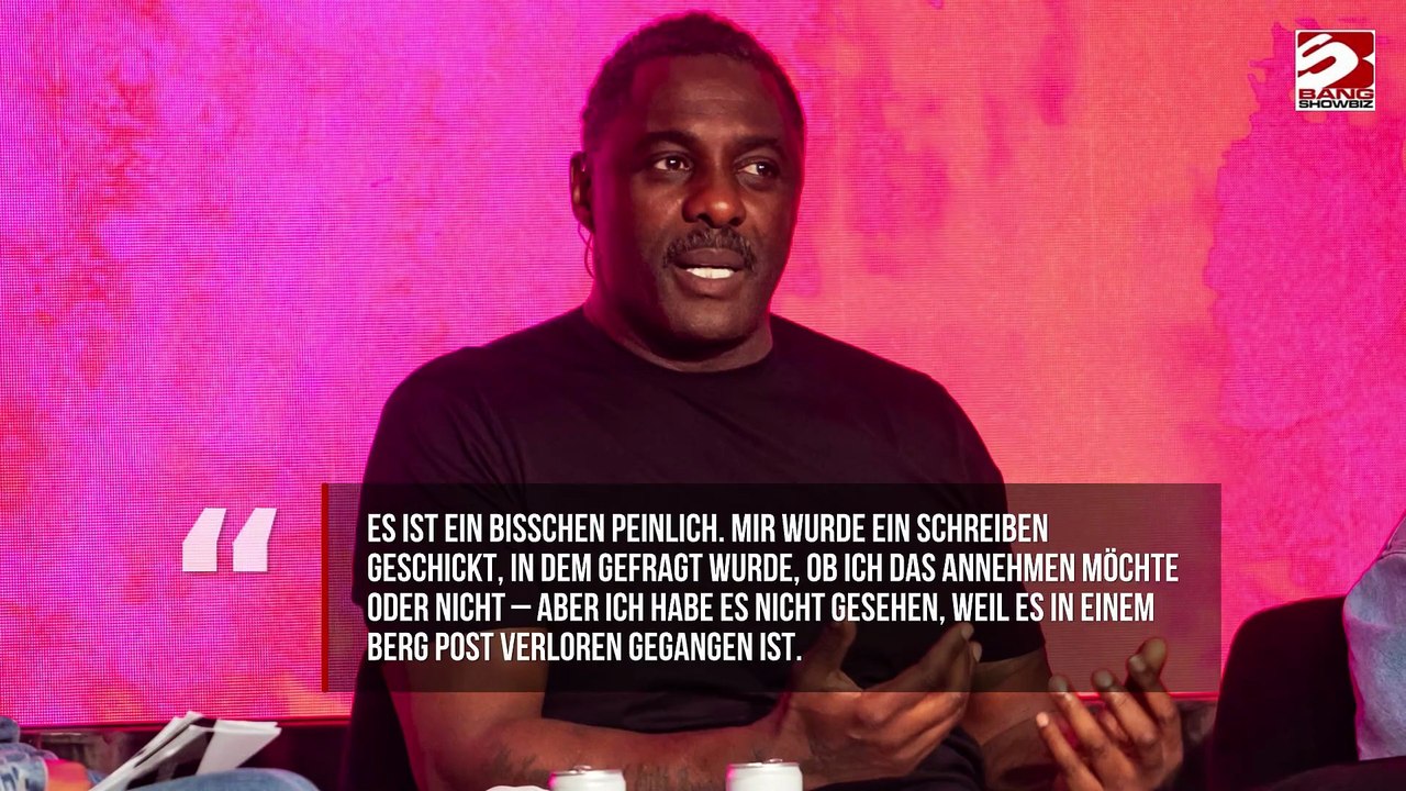 Sir idris elba: ritterwürde fast in der post verloren gegangen