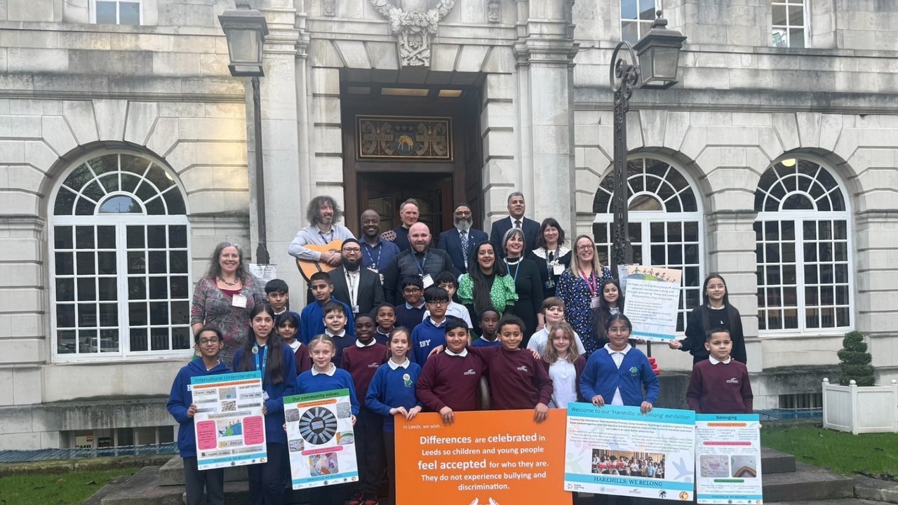 Harehills pupils sing anti-racism message at Leeds Civic Hall