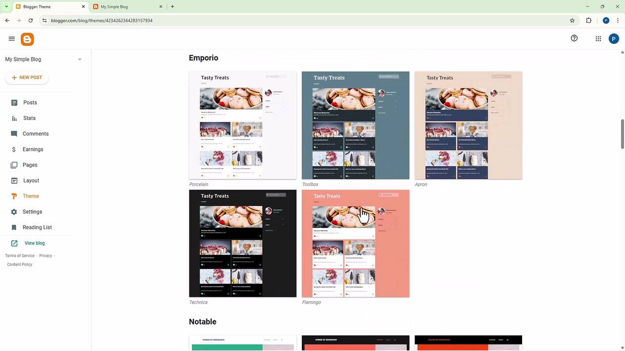 Blogger 24 Changing Blog Theme