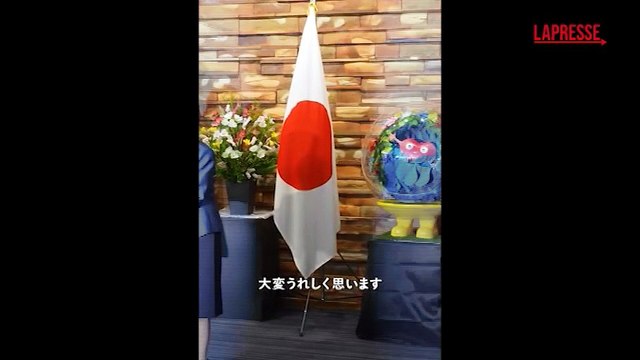 Italia-Giappone: la festa per il compleanno di Giorgia Meloni, anche Tanti auguri in italiano