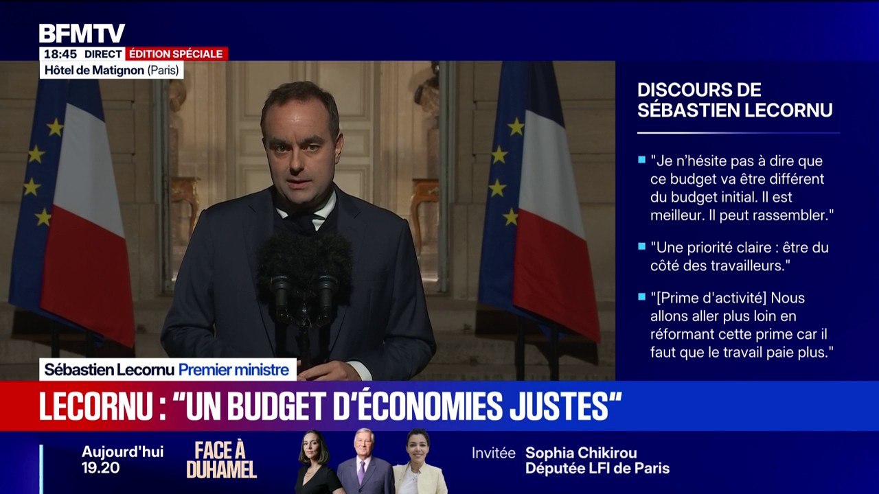 Le Premier ministre Sébastien Lecornu dénonce "les partis politique qui préfèrent le blocage au travail"