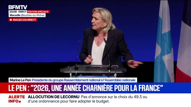 Élections municipales: Monsieur Payan a déclaré que Franck Allisio et Marine Le Pen, c'est l'anti-Marseille. Non, c'est l'anti ce qu'ils ont fait de Marseille , déclare Marine Le Pen (RN)