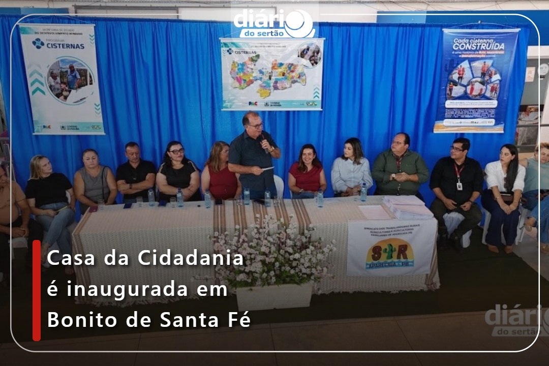 Casa da Cidadania é inaugurada em Bonito de Santa Fé