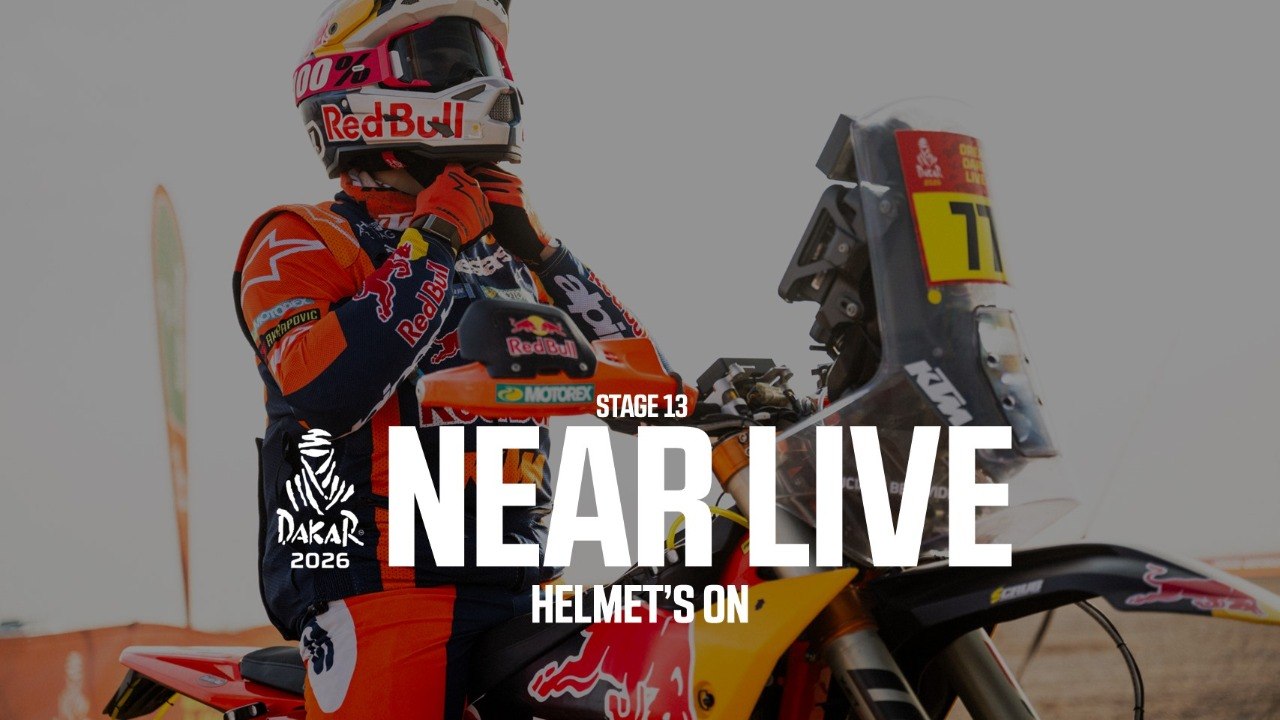 Helmet's on.