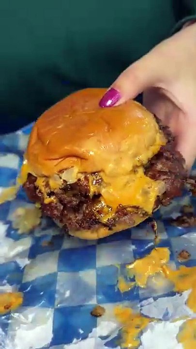 The SMASH BURGERS at Flippin Buns in Hicksville NY on Long Island are Cheap too DEVOURPOWER