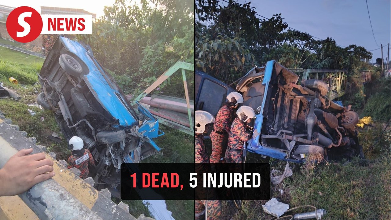 Van driver killed, five factory workers hurt in Johor crash