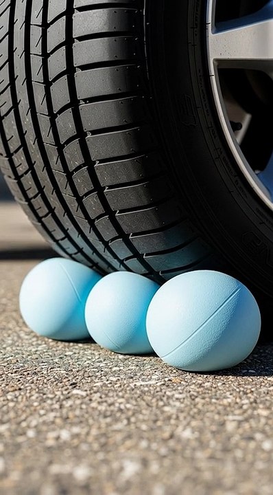 EXTREME ASMR Foam Stress Ball Crushing Under Car Tyre 😌 | Oddly Satisfying