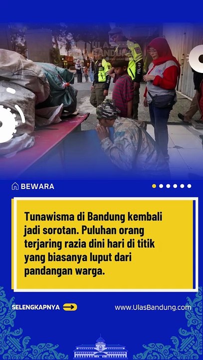 Razia Tunawisma Bandung, 77 Orang Terjaring