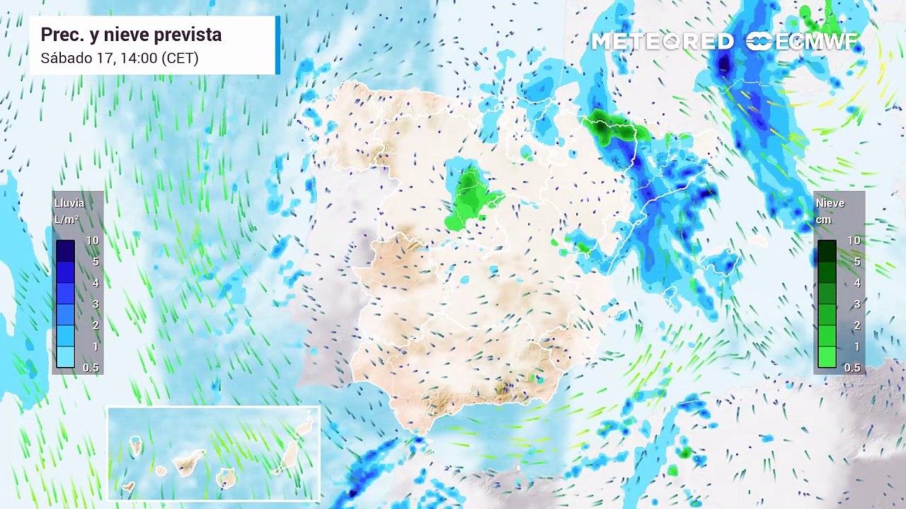 Este fin de semana se esperan precipitaciones y nevadas en amplias zonas